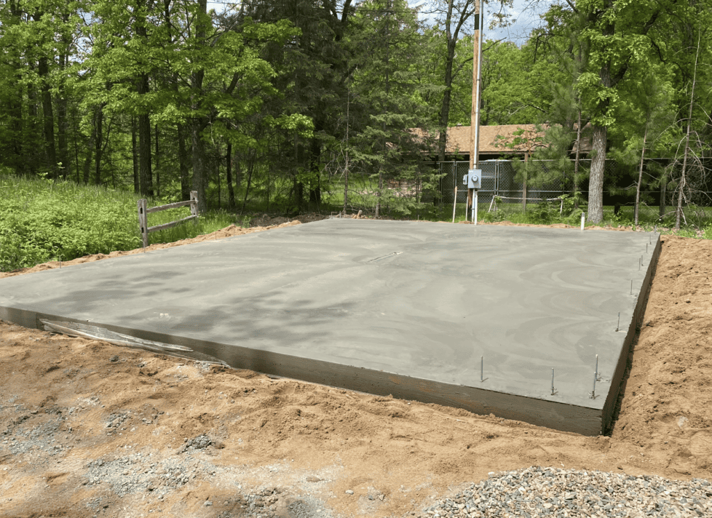 concrete pad brainerd lakes area