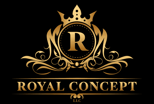 royal concept logo concrete contractor